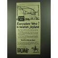 1922 Burlington Route Railroad Ad - To Vacation...