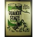 1950 Quaker State Motor Oil Ad - Finest spring ...