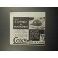 1933 Cox's Gelatine Ad - recipe for Chocolate M...