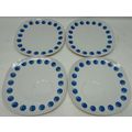 4 VINTAGE RETRO JONAS ROBERTS 9" Snack Plates S...