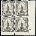 696, Mint NH 15¢ FVF Plate Block of Four CV $55...