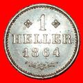 FRANKFURT (1859-1865): GERMANY ★ 1 HELLER 1864!...