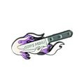Knife Enamelled GODS MENU Pin Badge Metal 2.8 c...