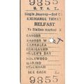 U.T.A. Edmondson Exchange Ticket - Belfast to B...