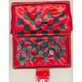 1960's MAGNETIC CHECKER SET clasped 3x6-inch tr...