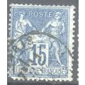 France 1876 - SG279 - 15c blue - Peace & Commer...