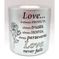 Love 1 Corinthians 13:17 Tea Light Holder 7.5 C...