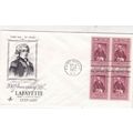 United States 1957 Lafayette FDC Fayetteville C...