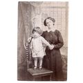 Mother & Son used antique postcard RP 1913 post...