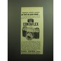 1958 Zeiss Contaflex Camera Ad - Camera which works as fast as your mind