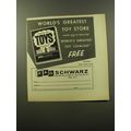 1959 F.A.O. Schwarz Toys Ad - World's Greatest Toy Store wants you to have