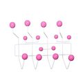 The Mid-Century Wall Coat Hanger - Pink