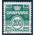 Denmark AFA 1447/Scott 1341, 200ø green Wavy Li...