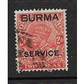 BURMA 1937 OVERPRINT SERVICE ON 2A USED SG O5