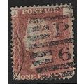 GB 1858 QUEEN VICTORIA 1d RED PLATE 131 OF USED...