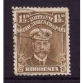 RHODESIA 1913 SG 198 1 1/2d BISTRE BROWN FINE USED