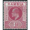 Gambia 1902 SG46 1d Carmine Wmk Crown CA Mounte...