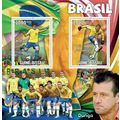 GUINE BISSAU 2010 SHEET MNH BRAZIL TEAM FOOTBAL...
