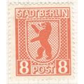 Germany 1945 - 8pf orange red - Stadt Berlin Po...