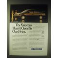 1989 Peugeot 405S Car Ad - The success hasn't gone to our price