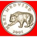 BEAR: CROATIA ★ 5 KUNA 2007. MINT LUSTER! LOW S...