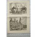 1876 engravings New Town Hall, Leicester & The ...