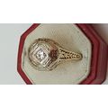 Antique Art Deco 2-Tone 14k Gold Filigree Diamo...