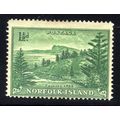 Norfolk Island 1947 - 59 KGV1 1 1/2d Green Ball...