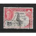 NYASALAND 1953 2d BLACK & YELLOW ORANGE SG 176 ...