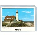 ME Portland Lighthouse Postcard Portland Head L...