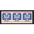 O135 20c Eagle Very Fine MNH Strip of 3 KA2029