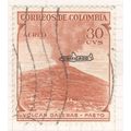 Colombia 1959 (Air) - 30cvs red - Galeras Volca...