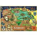 England EXMOOR Map Postcard (Hinde 2DC 1364