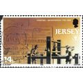 JERSEY, Early Printing Press, orange-brown 1990...