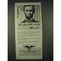 1940 Lincoln National Life Insurance Ad, For us...