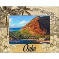 Oahu Hawaii Laser Engraved Wood Picture Frame L...