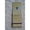 Old Matchbook Cover Hilton Hotel