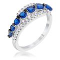 1.06Ct Rhodium & Hematite Plated Graduated Blue...