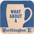 BEER MAT - WORTHINGTON BREWERY - WORTHINGTON E ...