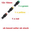 3 x 10mm LED Power Indicator Light DC 12V Flush...