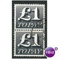 GB stamps 1970-75 D88 - £1 postage due x2