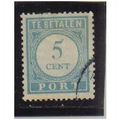 NETHERLANDS 1912 OFFICIAL 5C BLUE F/U SGD237