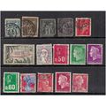 France selection 15 x stamps.(L848 )