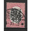 FINLAND 1917 STANDING LION 5M BLACK & PURPLE SG...