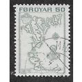 FAR 1975 50o 'MAP OF FAROE ISLANDS' FINE USED (...