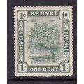 BRUNEI 1908 COLOUR CHANGE 1c GREEN DIE I MINT SG34