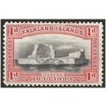 Falkland Islands 1933 SG128 1d Black & Scarlet ...