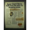 1980 Speer Grand Slam Bullets Ad - For Stopping Power