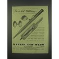 1949 Mappin and Webb Ad - Ring, Links, Pencil and key holder