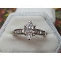 Marquise Solitaire Ring Made With Swarovski Zir...